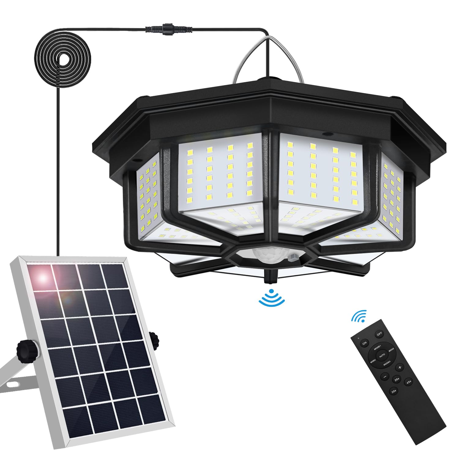 Aqonsie solar shed light shows eight-sided design for wide-area illumination