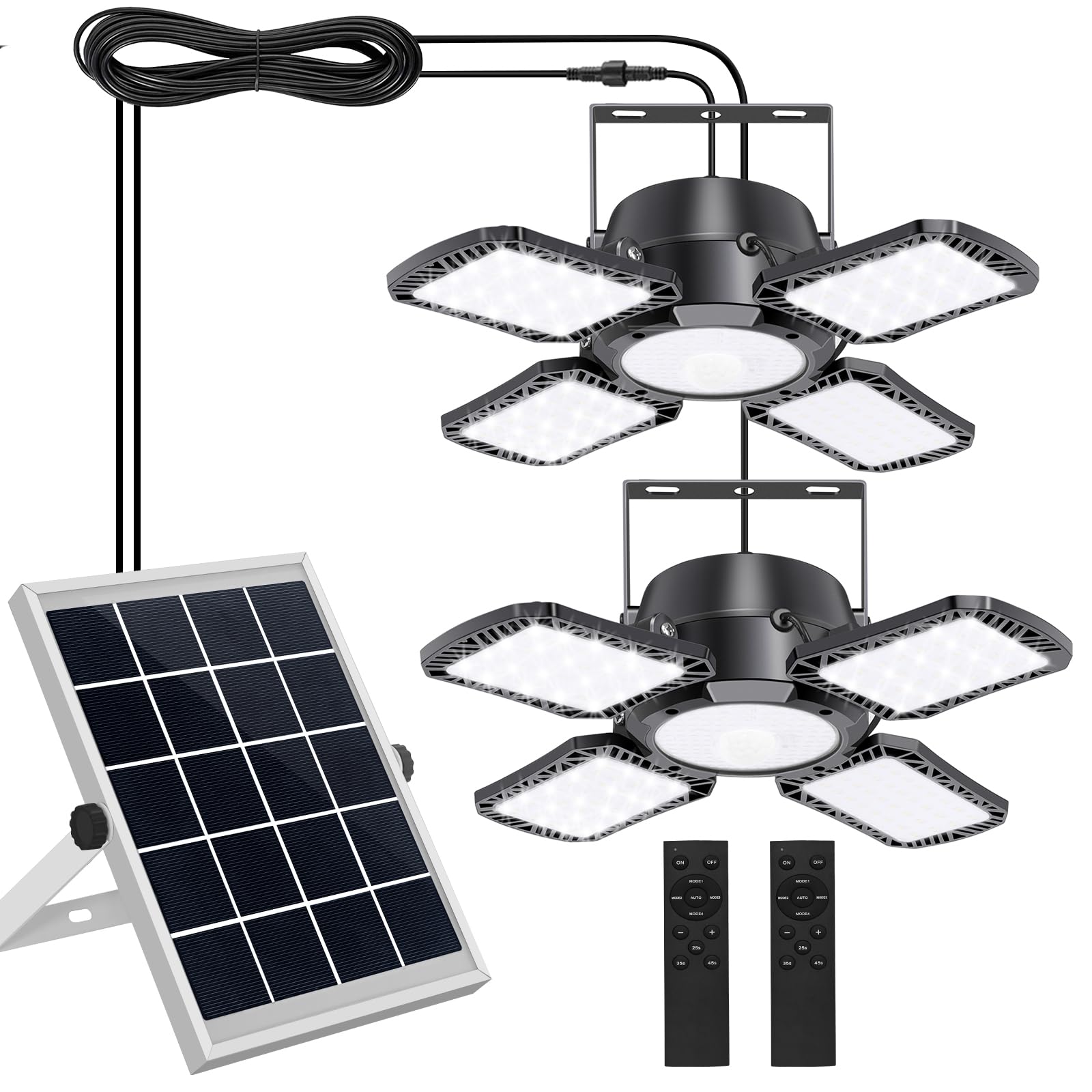 Aqonsie solar shed light with remote control for easy indoor and outdoor use.