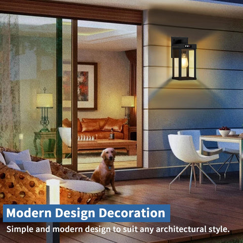 Aqonsie solar wall light mounted near front door for curb appeal