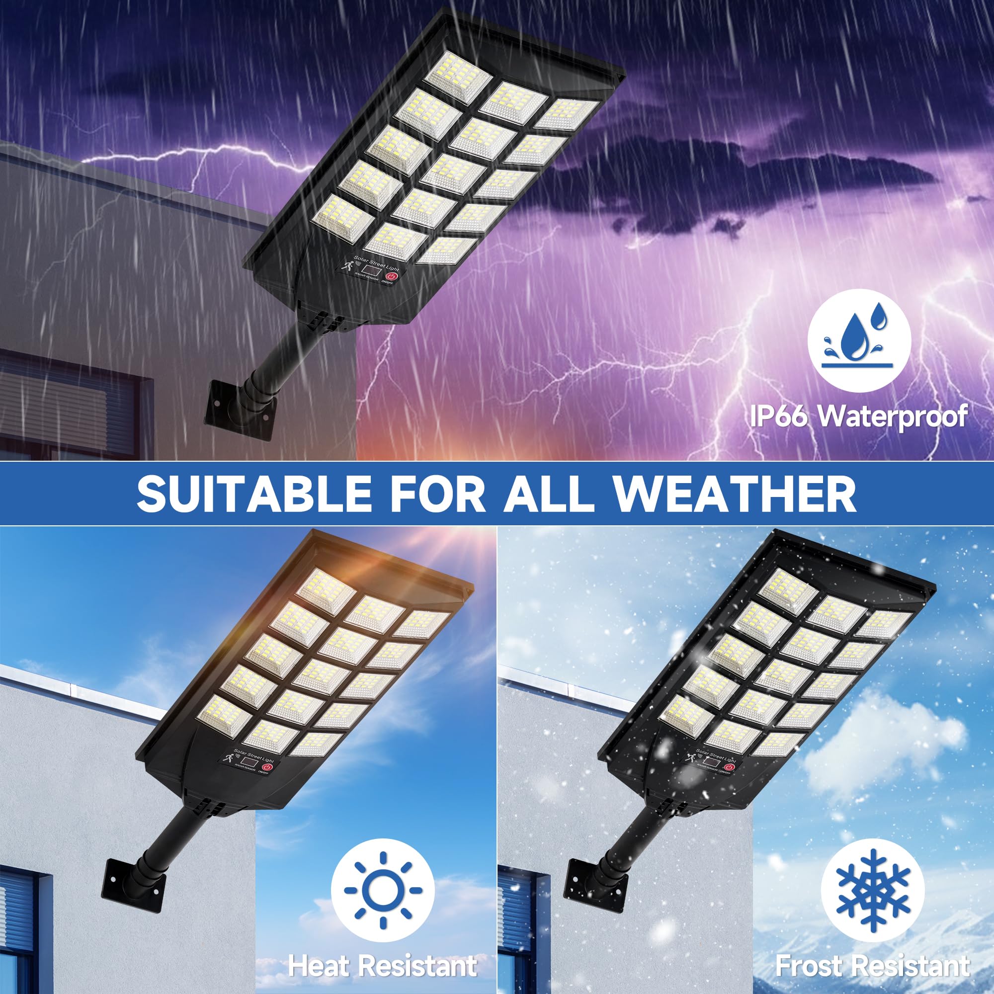 Aqraou solar light motion-detection activation in action.