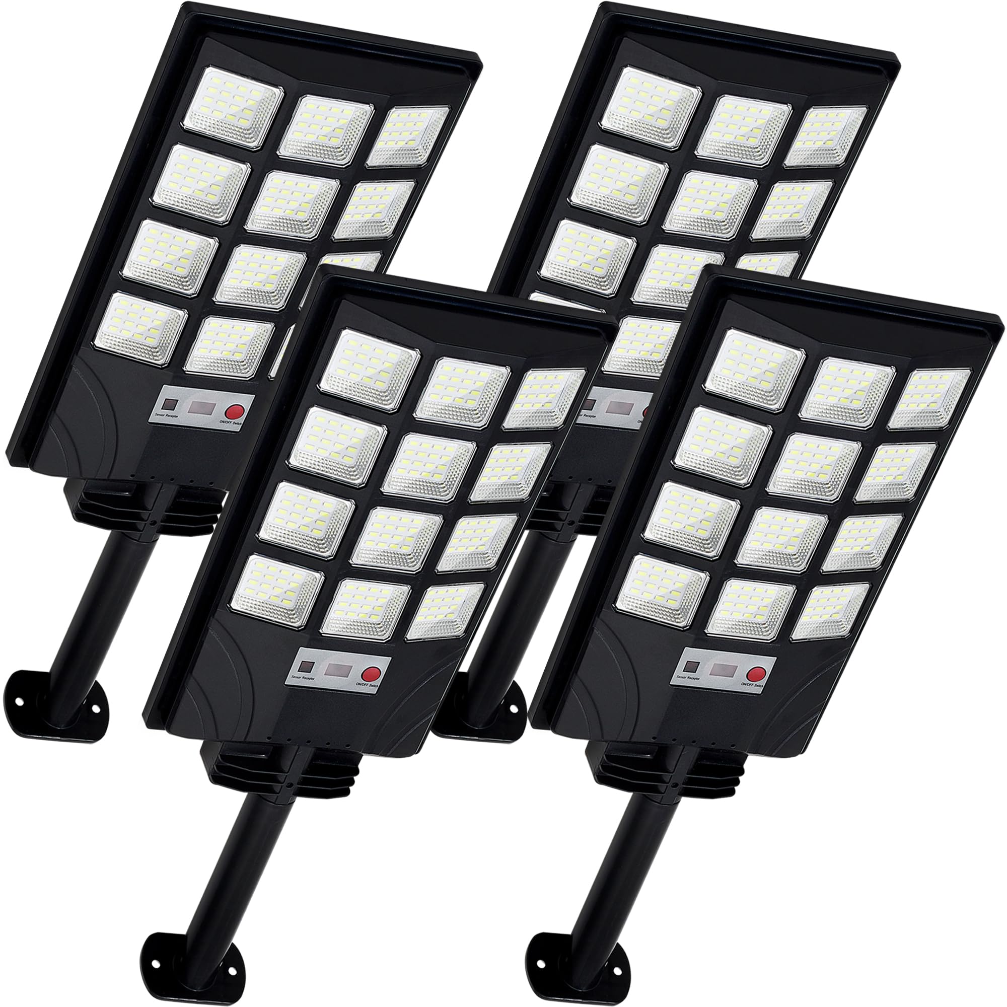 Aqraou outdoor solar lights front view mounted on wall for evening illumination.