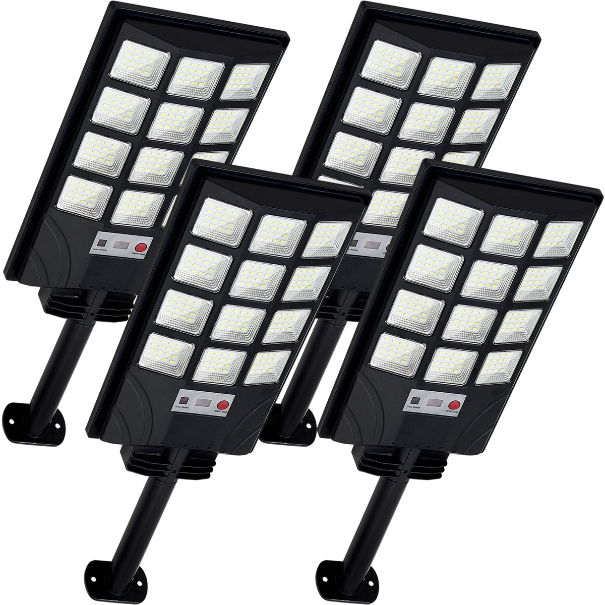 Aqraou outdoor solar lights front view mounted on wall for evening illumination.