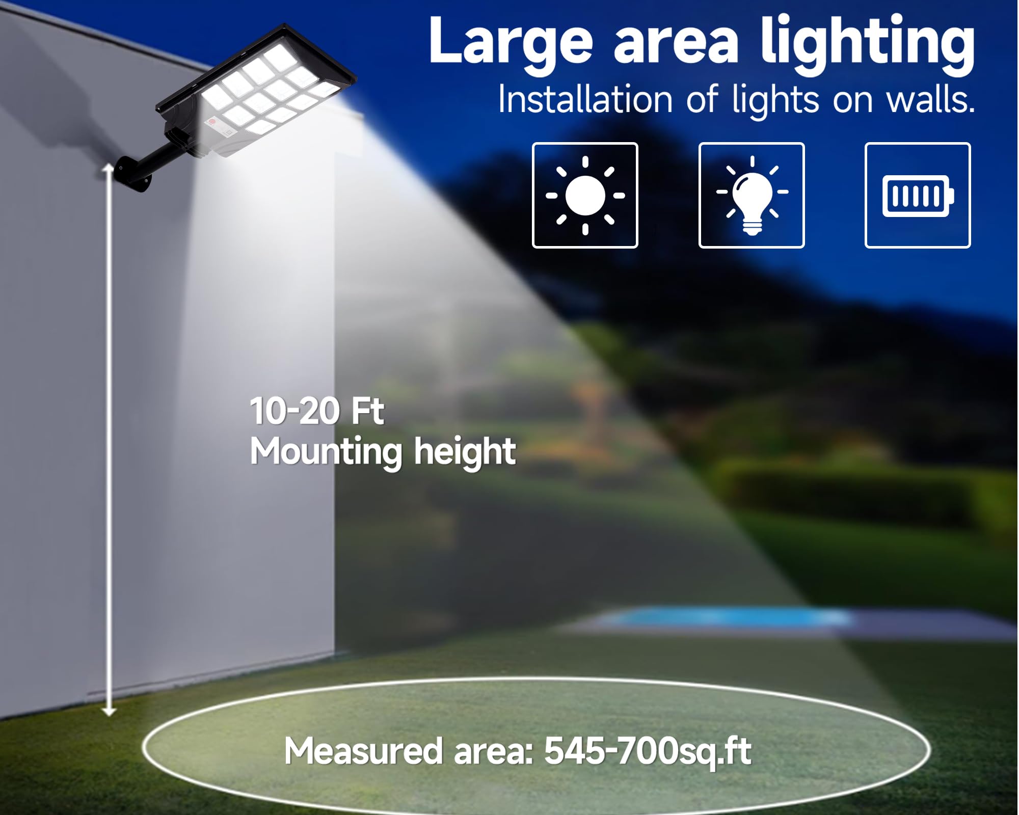 Aqraou solar lights with remote control for quick mode adjustments.