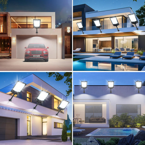Aqraou IP66 waterproof solar lights endure rain, snow, and sun.