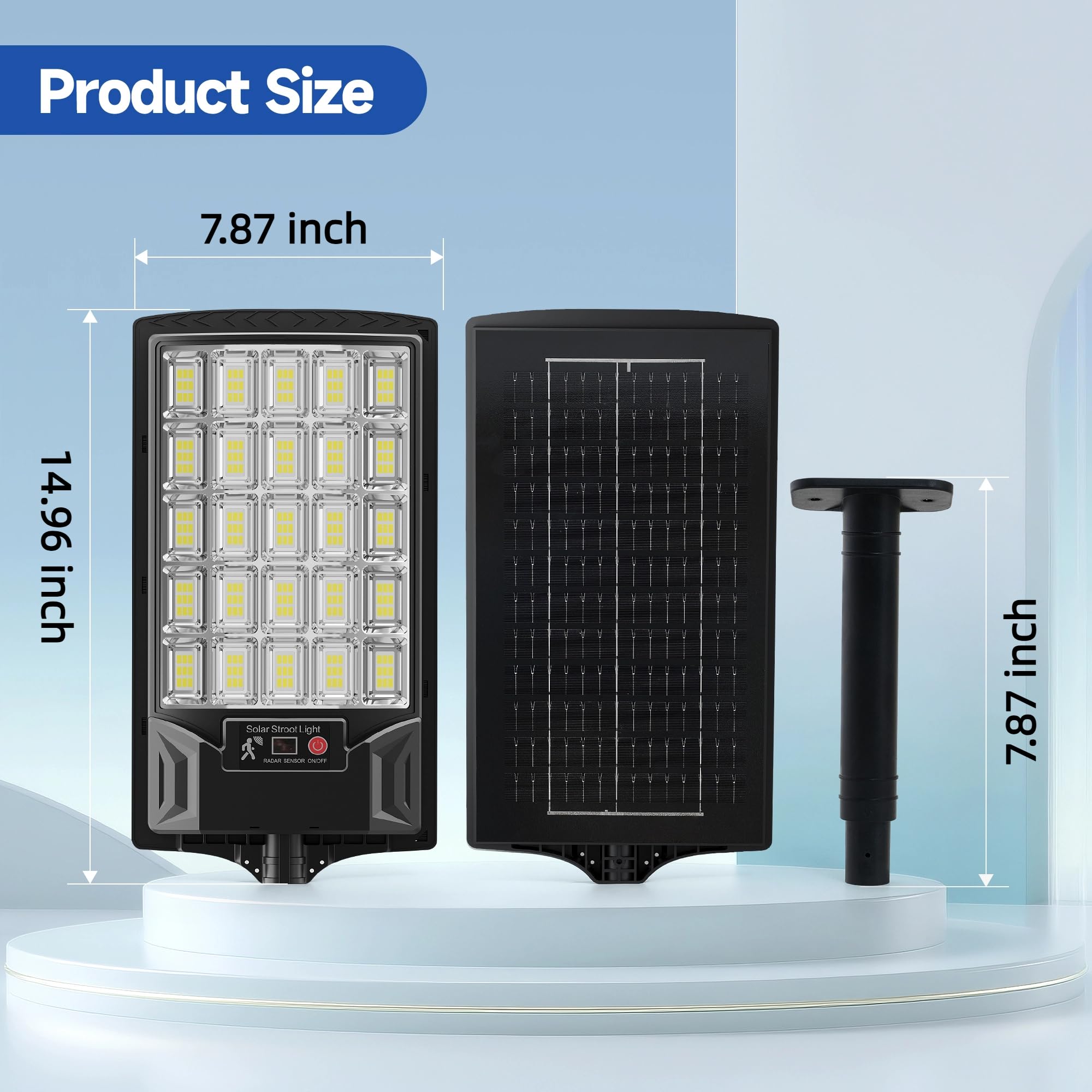 Aqraou 4-pack solar street lights for complete property coverage.