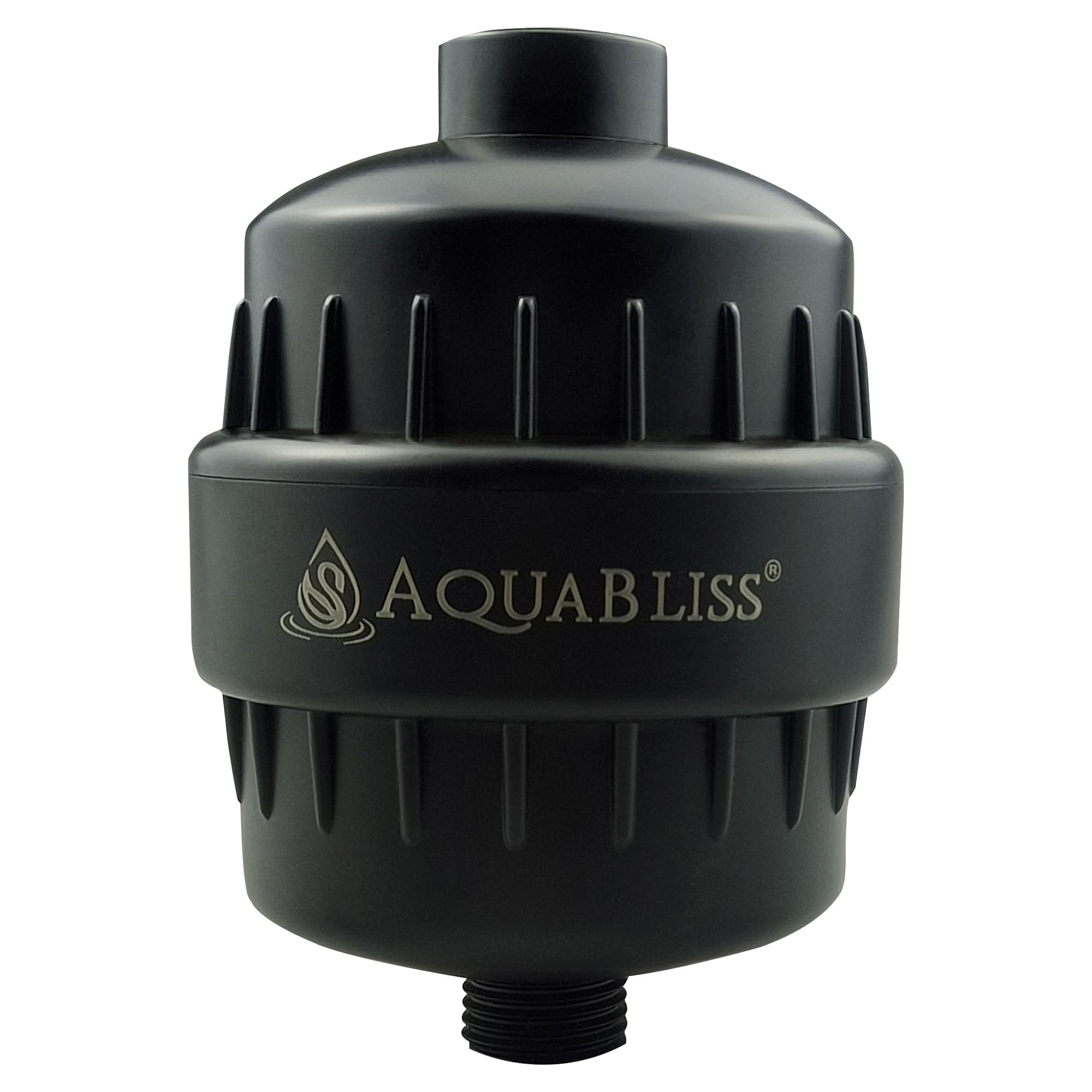 AquaBliss SF100-BK shower filter front view reduces chlorine
