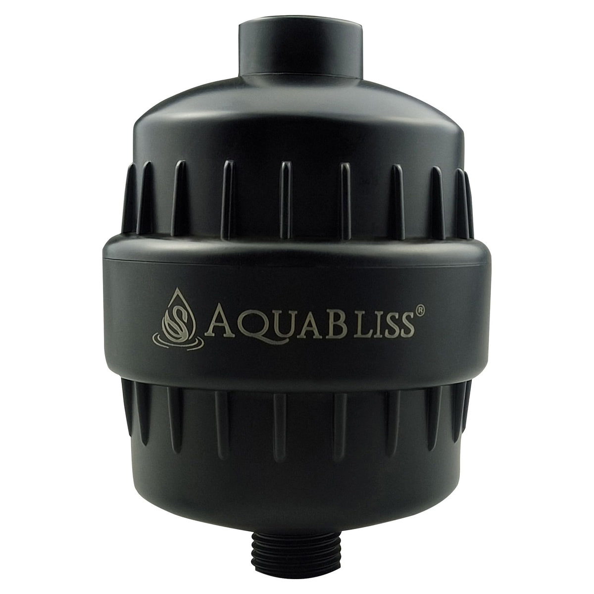 AquaBliss SF100-BK shower filter front view reduces chlorine