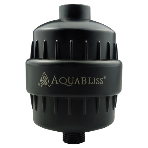 AquaBliss SF100-BK shower filter front view reduces chlorine