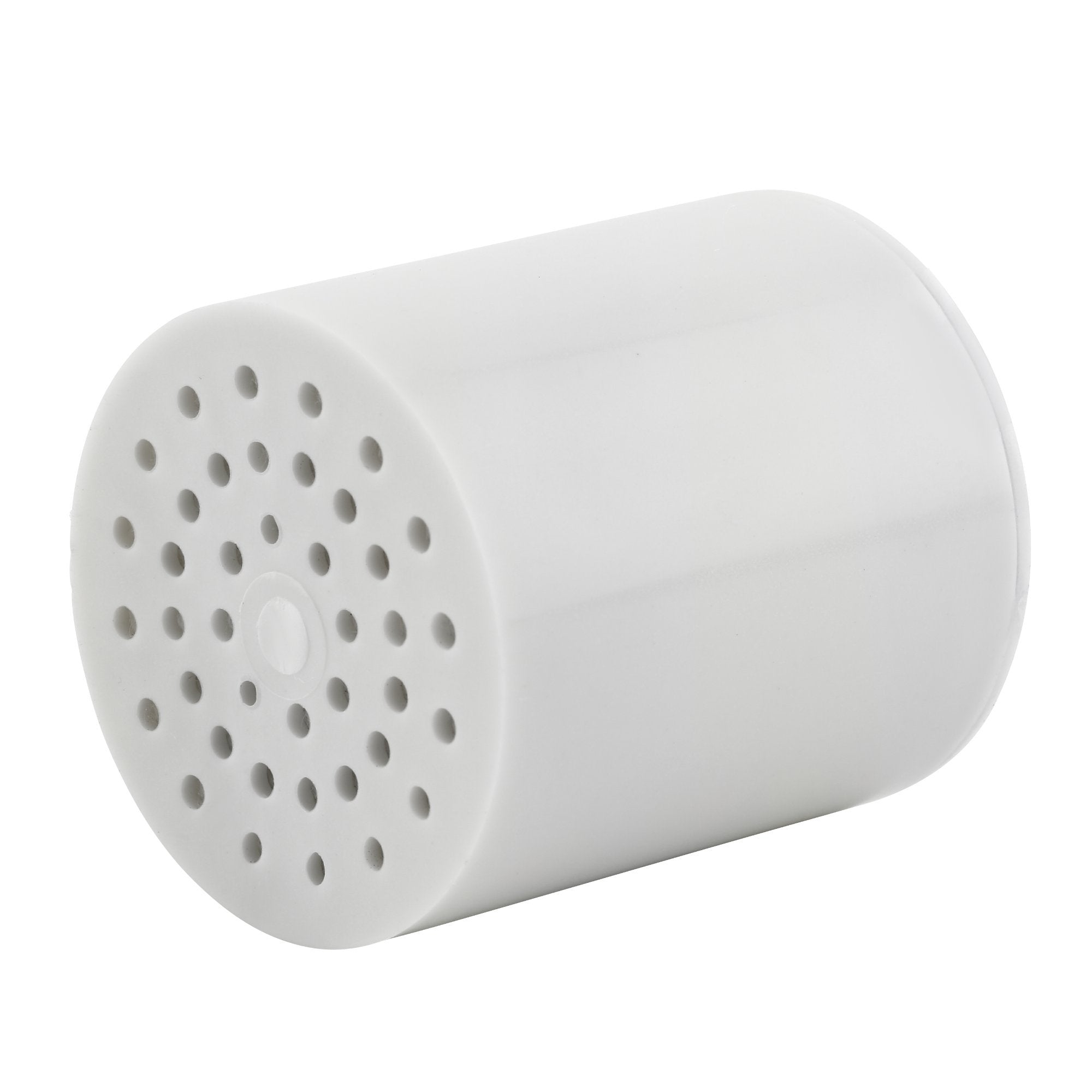 AquaBliss SFC100 replacement cartridge installed in a shower head for purified, softer water