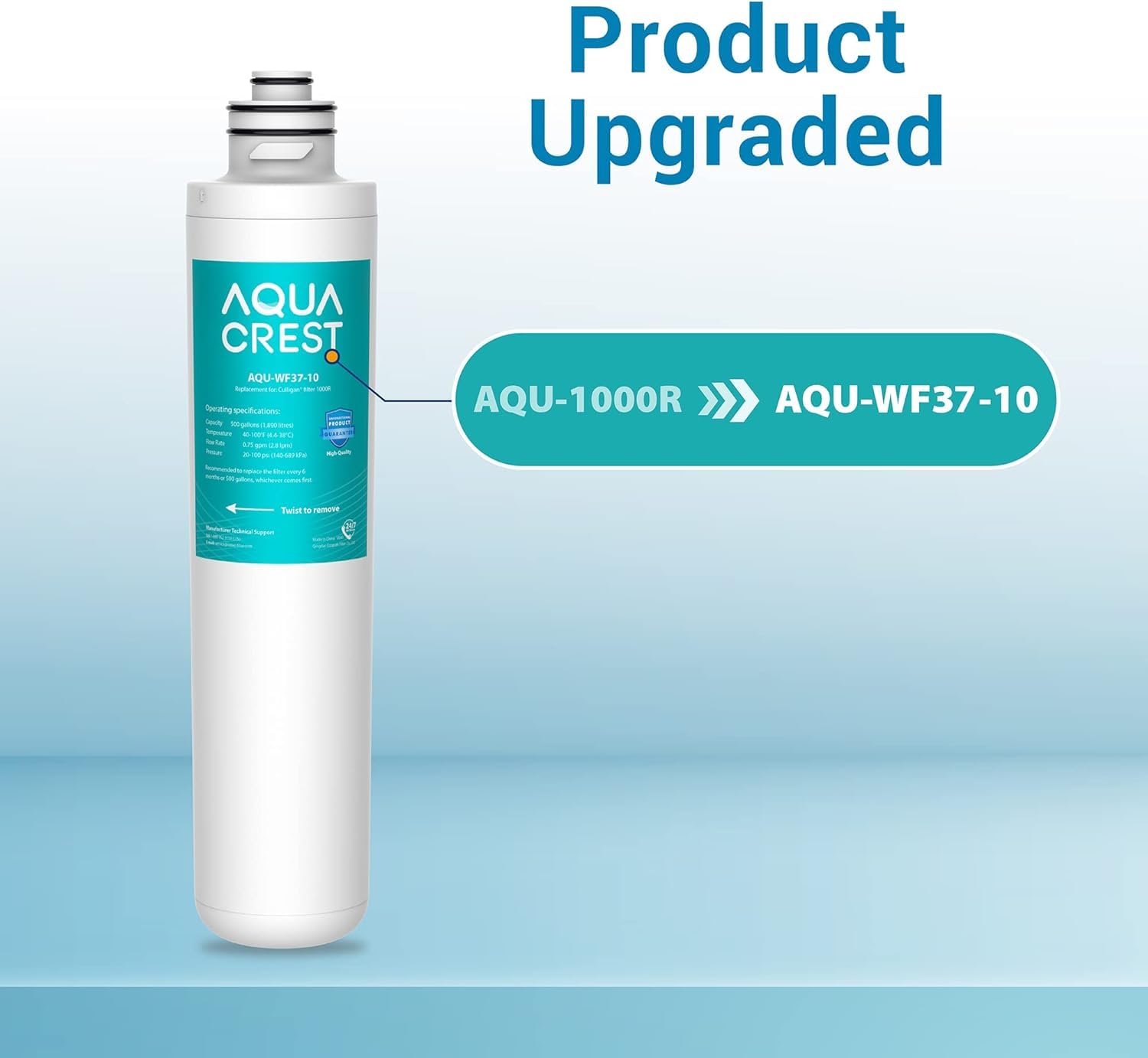 Aqua Crest 1000R installation demo showing quick, leak-free setup.