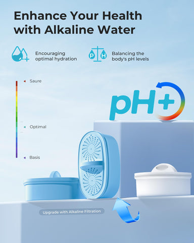Aqua Crest alkaline filter provides mineral enrichment in filtered water.