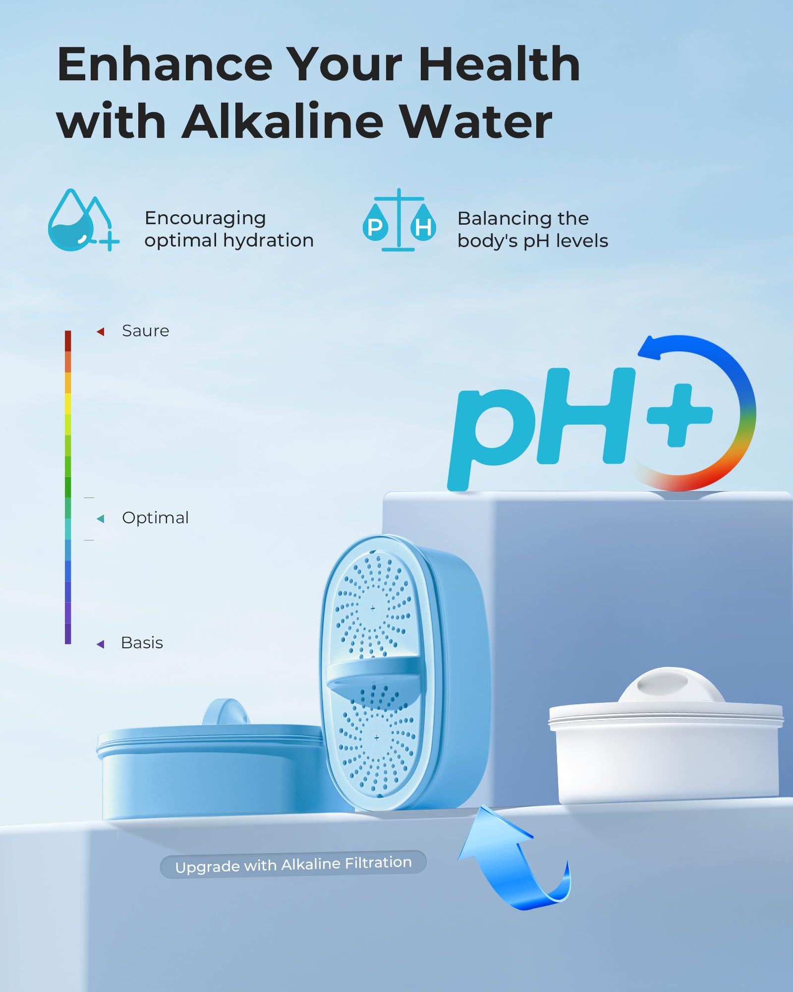 Aqua Crest six-stage filtration reduces impurities while preserving minerals.