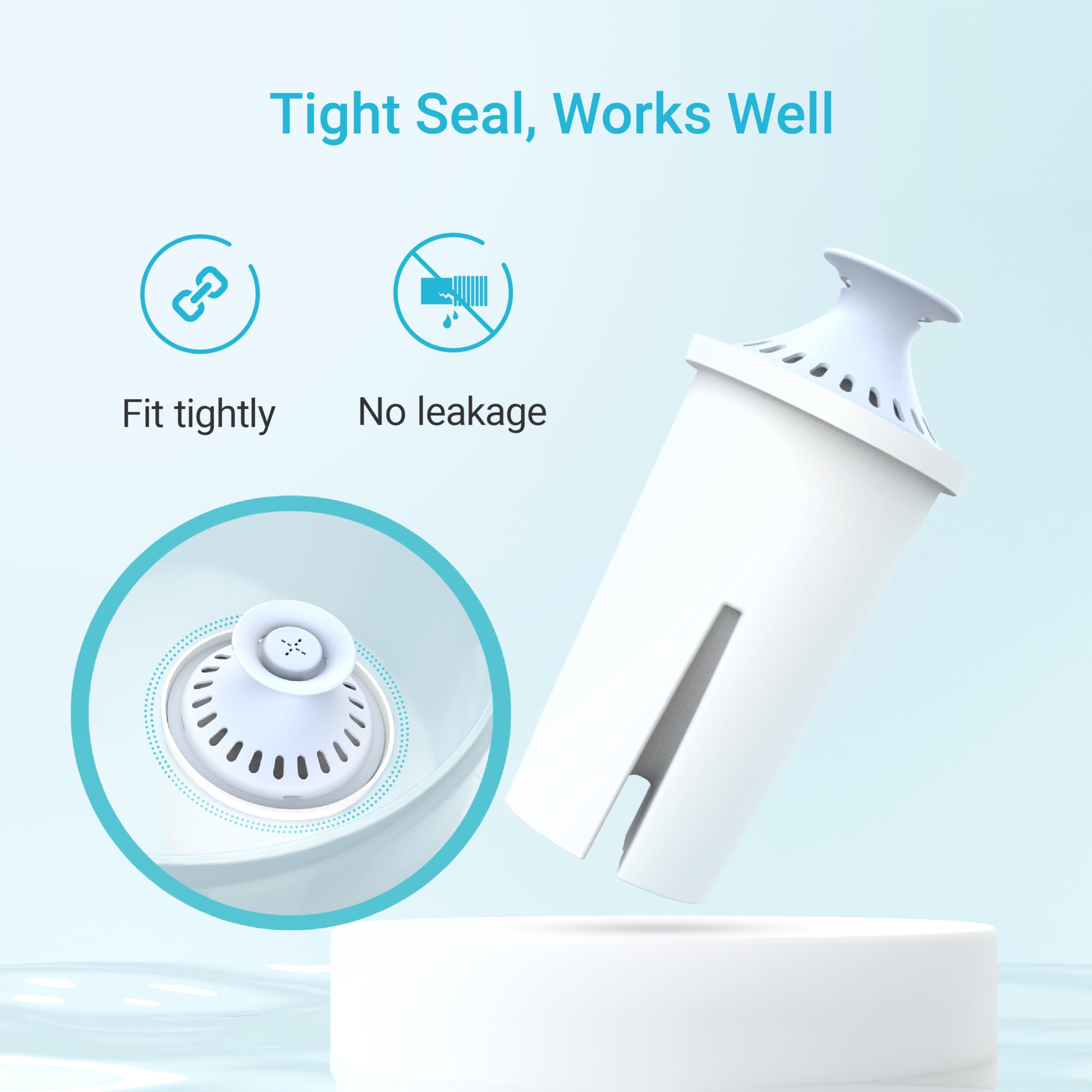 Aqua Crest filtration media reduces chlorine and odor for cleaner-tasting water.