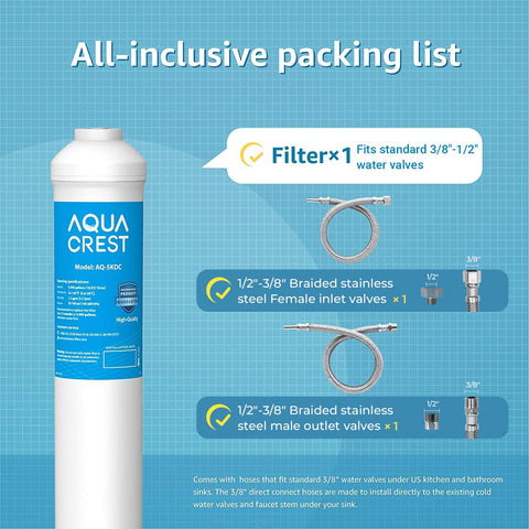 Aqua Crest coconut shell carbon filter with 0.5 μm precision