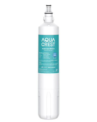 AQUA CREST f-2000 filter cartridge reduces chlorine for crisper water.