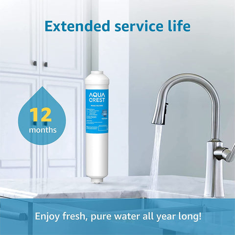 Aqua Crest filter cartridge with 5,000-gallon capacity for long use