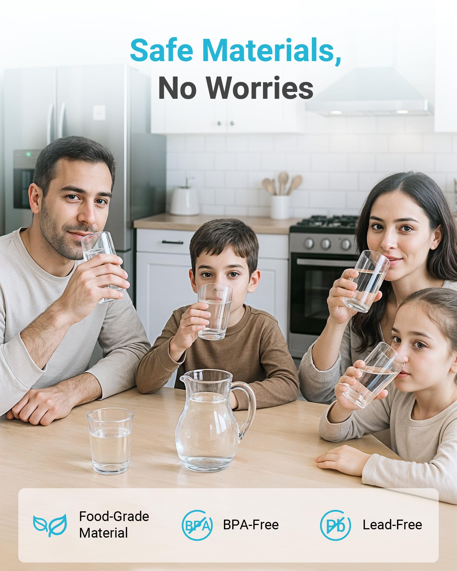 Aqua Crest filtration process with clear water droplets