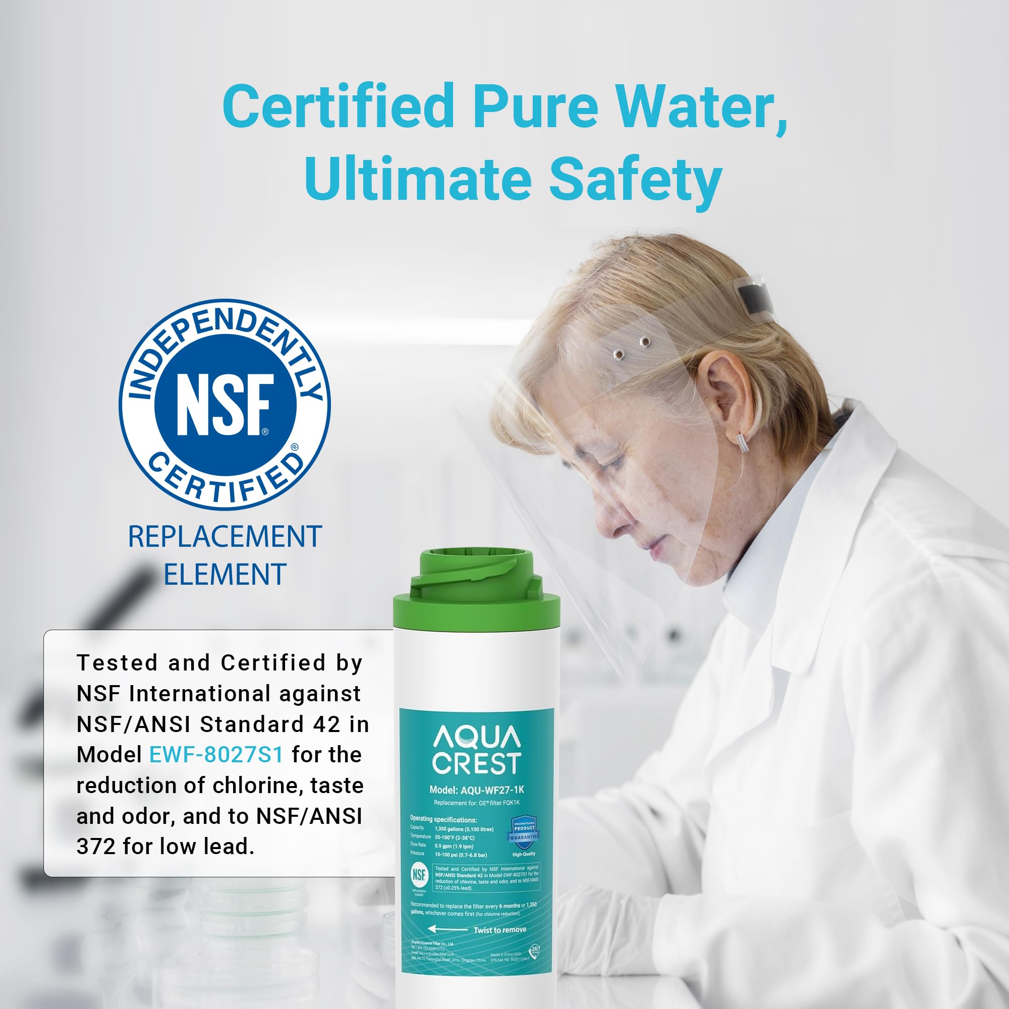 Under-sink installation view of AQUA CREST system