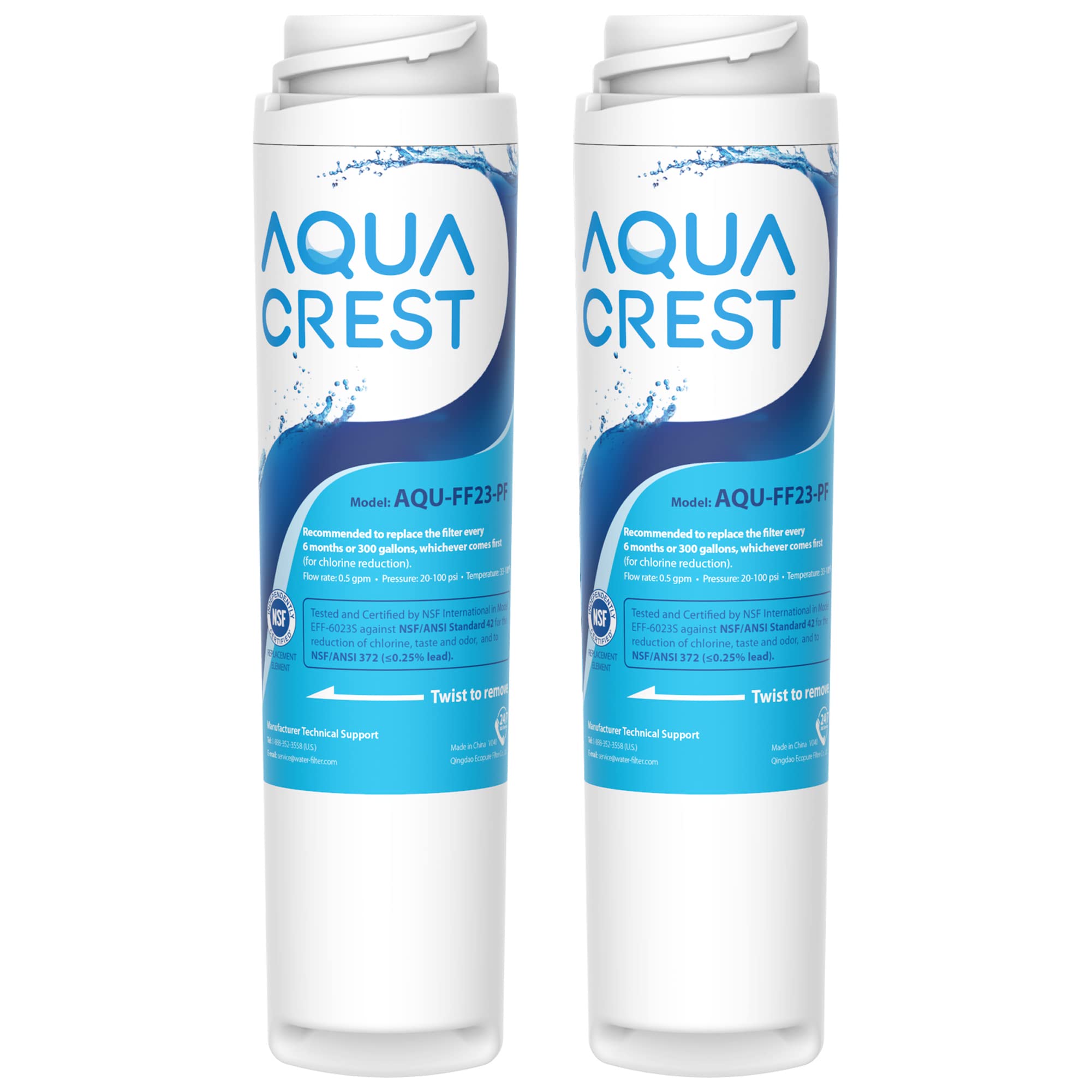 Aqua Crest FQROPF under-sink filter ready for installation improves water taste