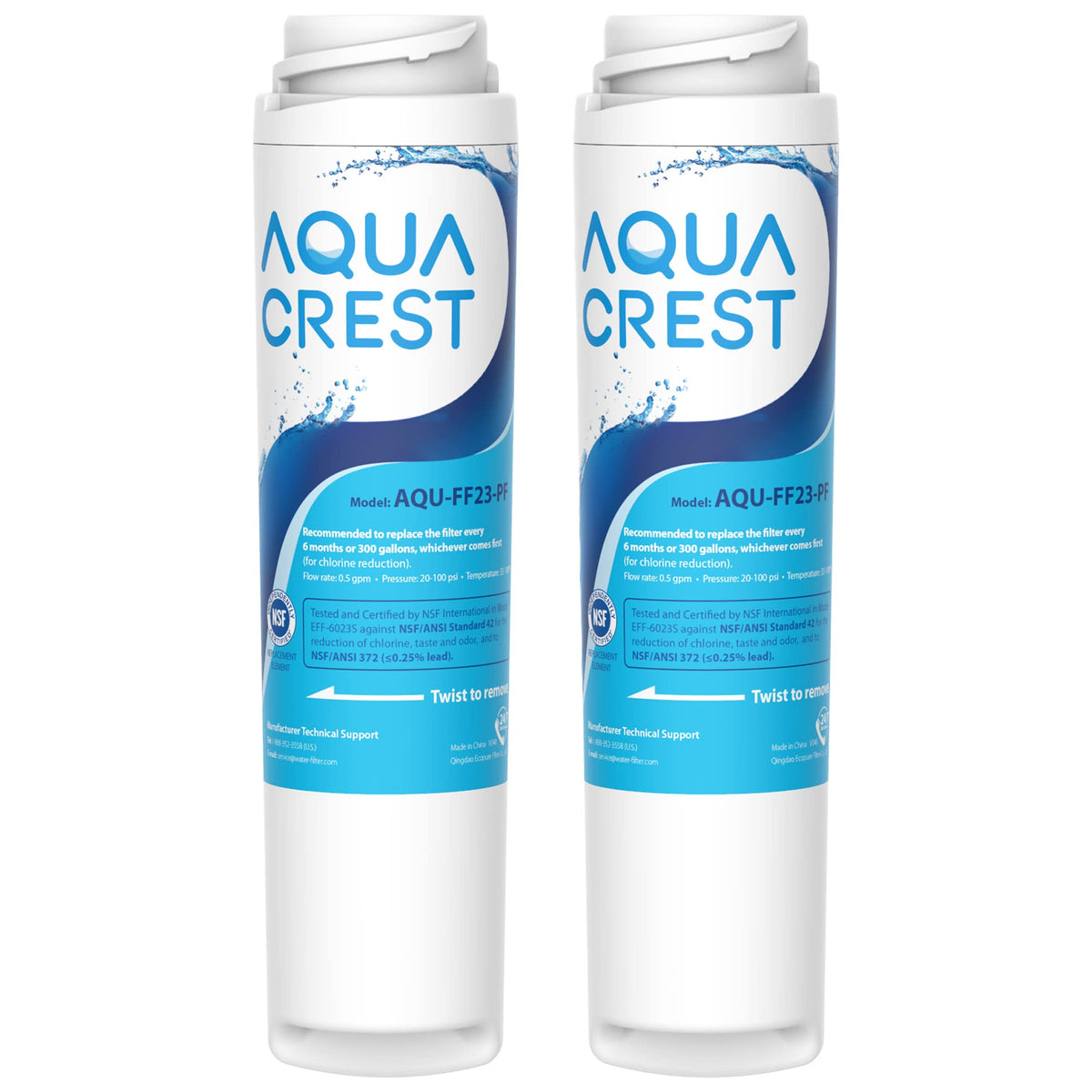 Aqua Crest FQROPF under-sink filter ready for installation improves water taste