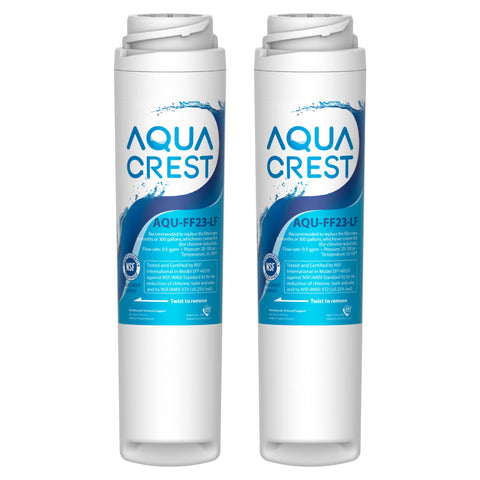Aqua Crest FQSLF under-sink filter installed for cleaner-tasting water at home.