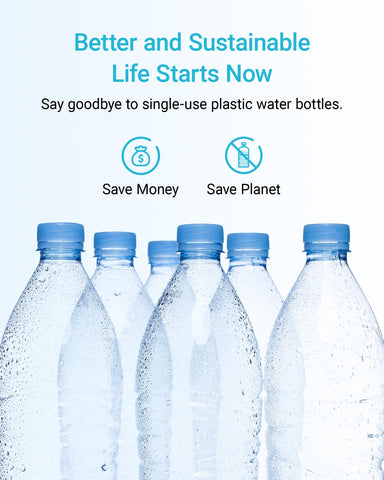 AQUA CREST water dispenses chilled through fridge system.