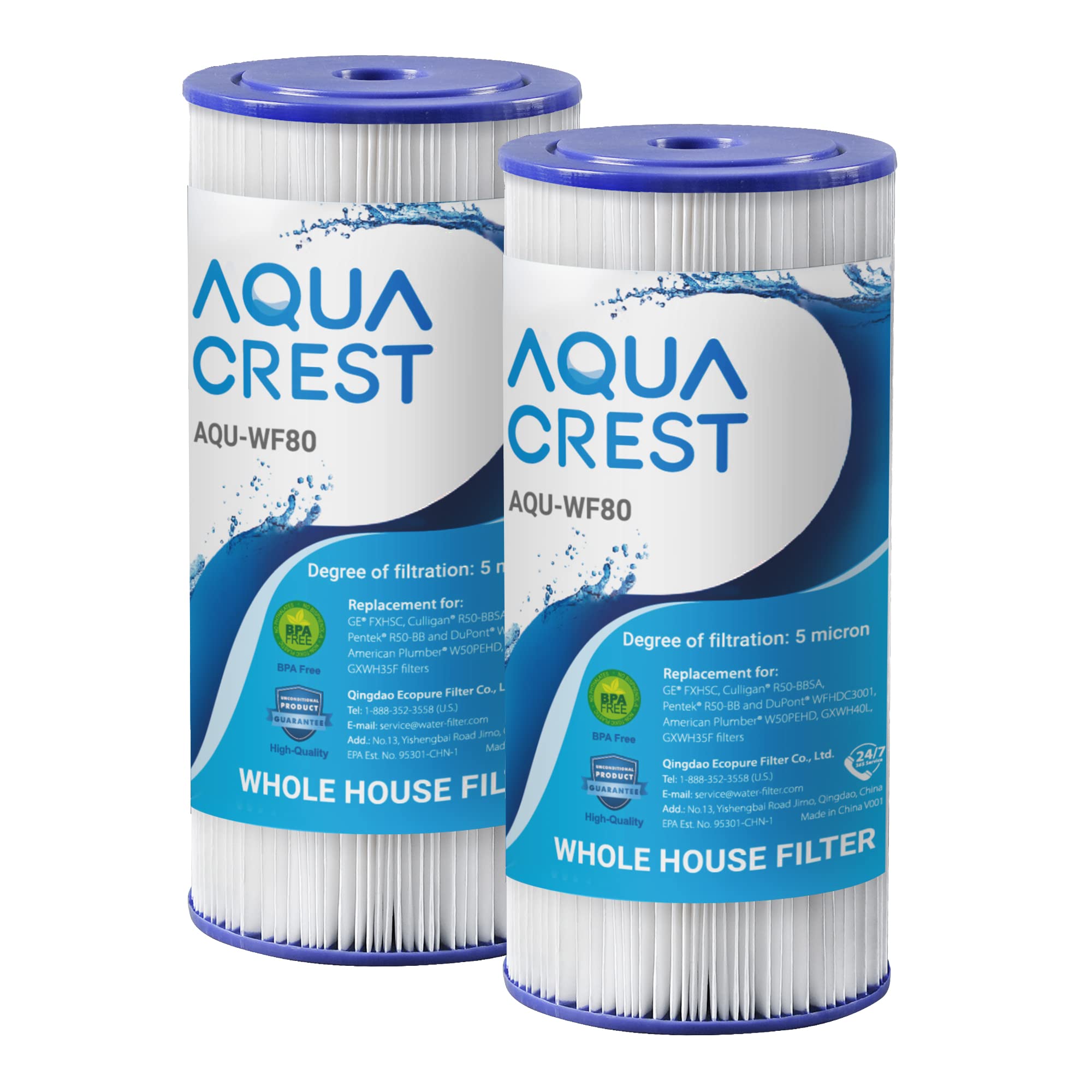 Aqua Crest FXHSC two-pack for whole-house filtration.