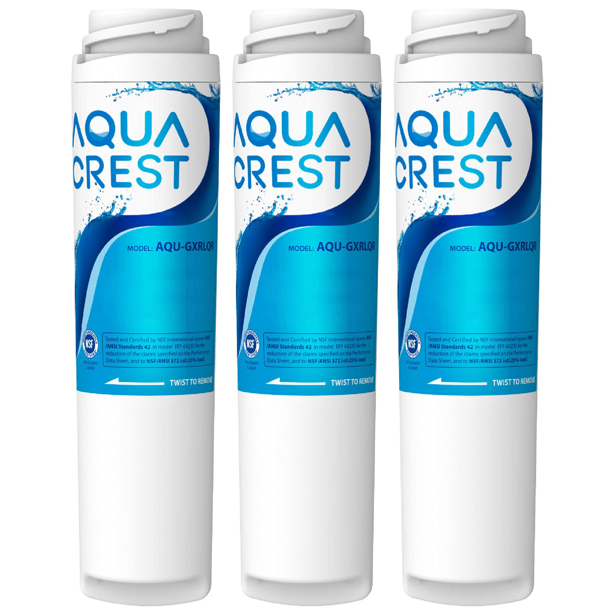 Aqua Crest GXRLQR undersink package improves water taste and clarity.