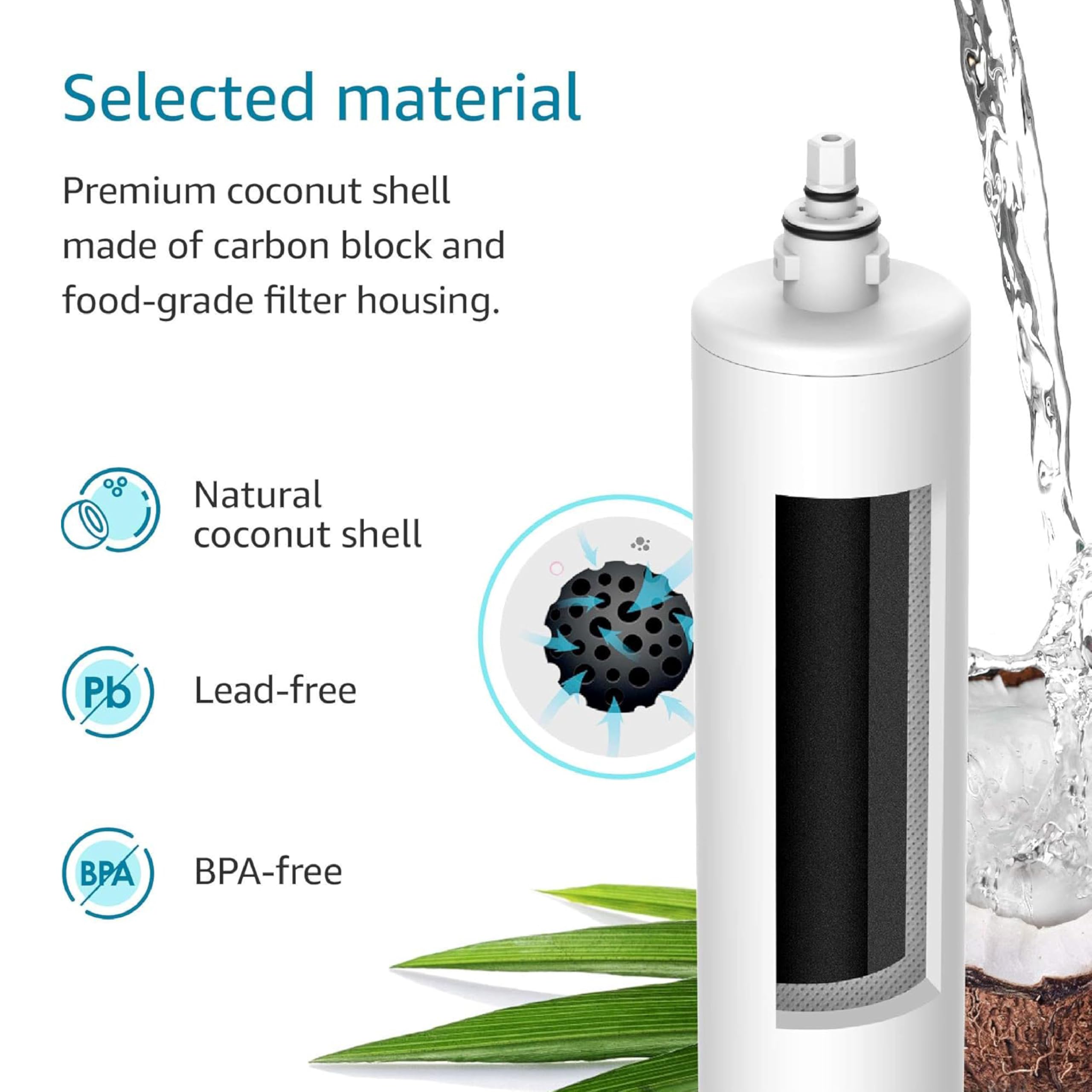 Aqua Crest lead-free, food-grade housing supports safe filtered water.