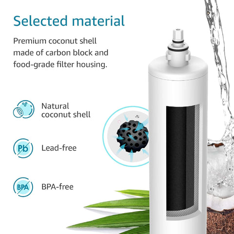Aqua Crest lead-free, food-grade housing supports safe filtered water.