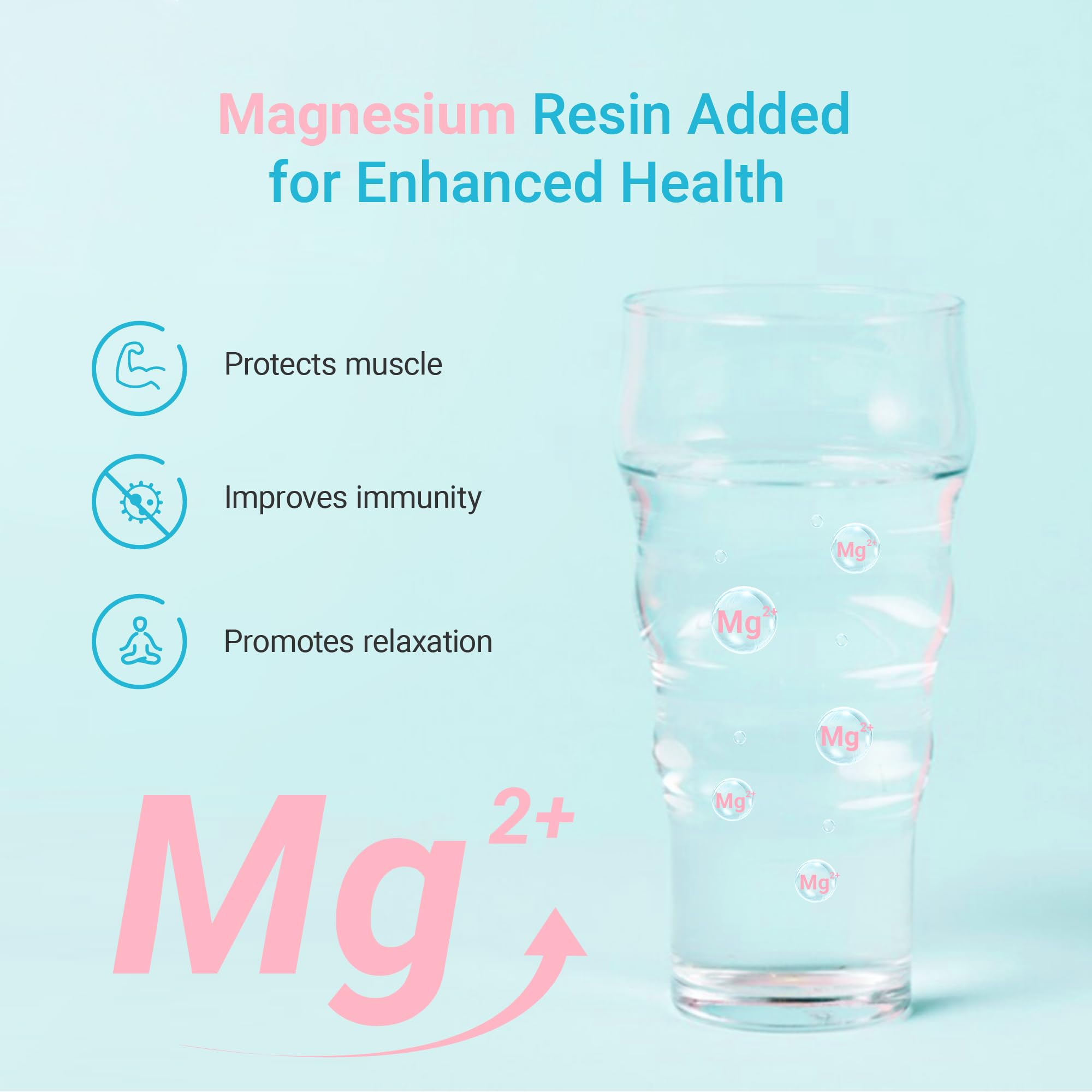 Aqua Crest magnesium-ion exchange resin in action adds minerals to water