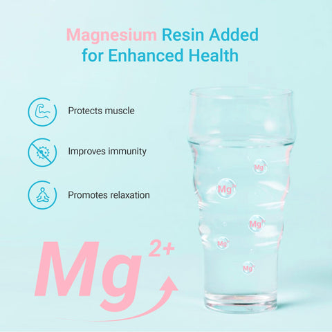 Aqua Crest magnesium-ion exchange resin in action adds minerals to water