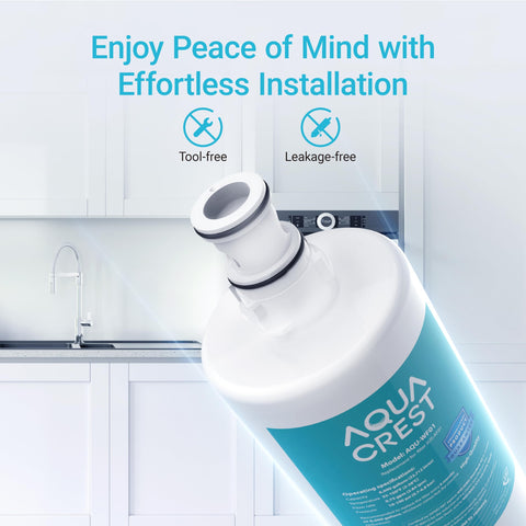 Aqua Crest packaging and included parts illustrate value and convenience.