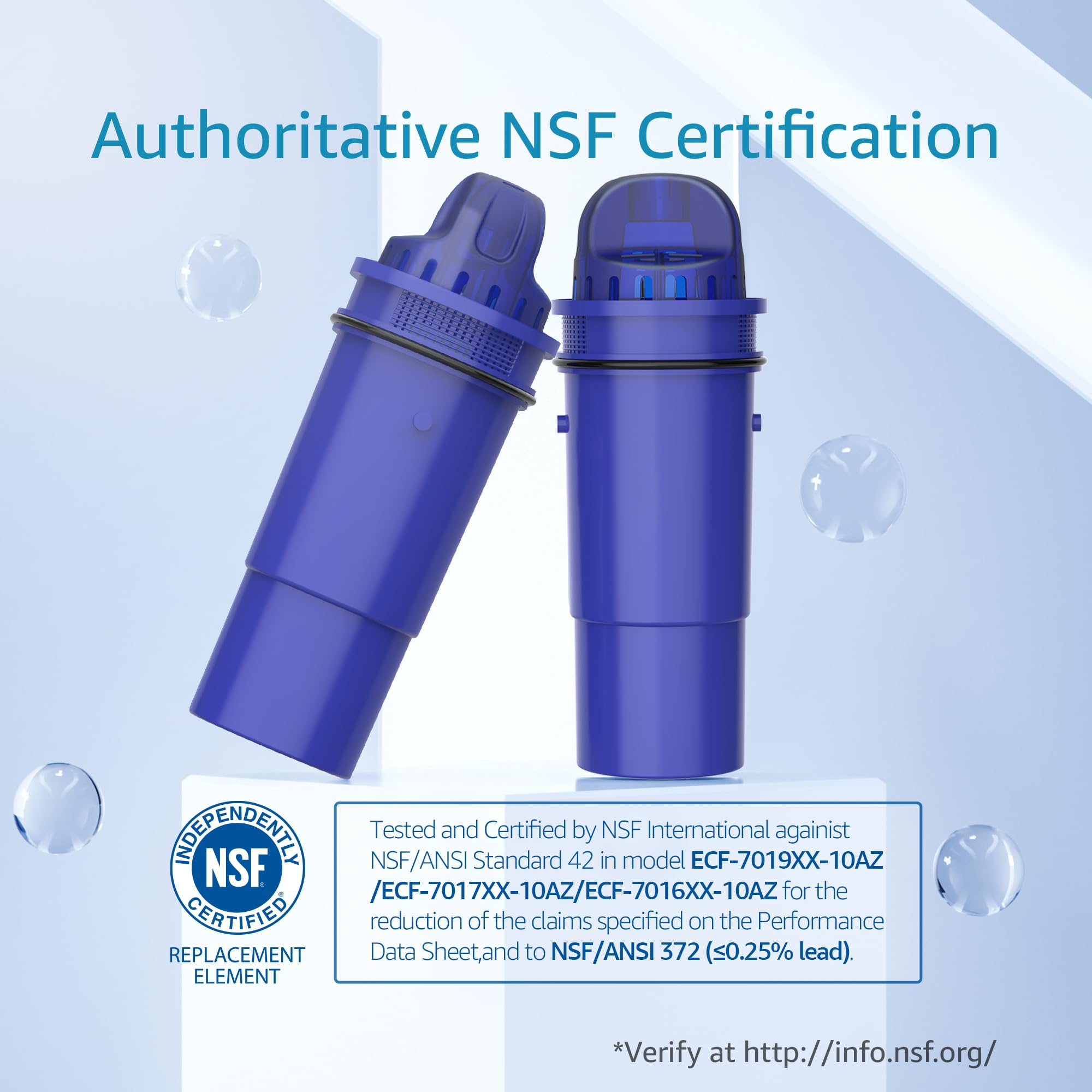 AQUA CREST PPT700W filter fits Pur pitcher for simple replacement.