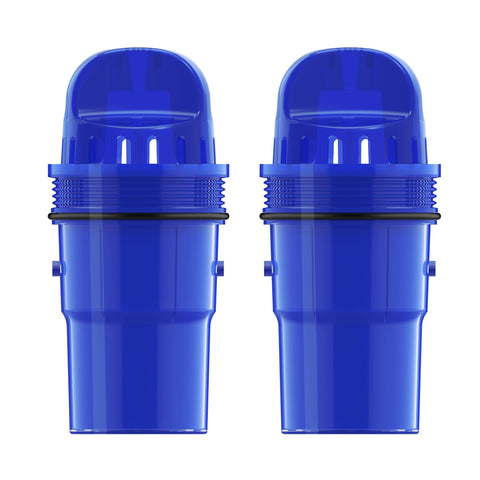 AQUA CREST PUR filter pack front view improves taste with filtered performance.