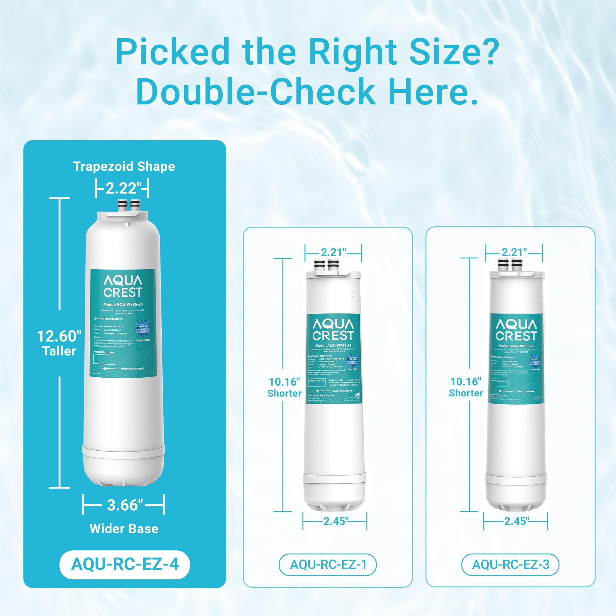 AQUA CREST RC 4 compatible models list confirms broad system compatibility
