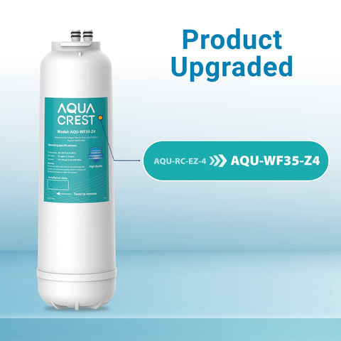AQUA CREST RC 4 under-sink installation shows simple, leak-free setup
