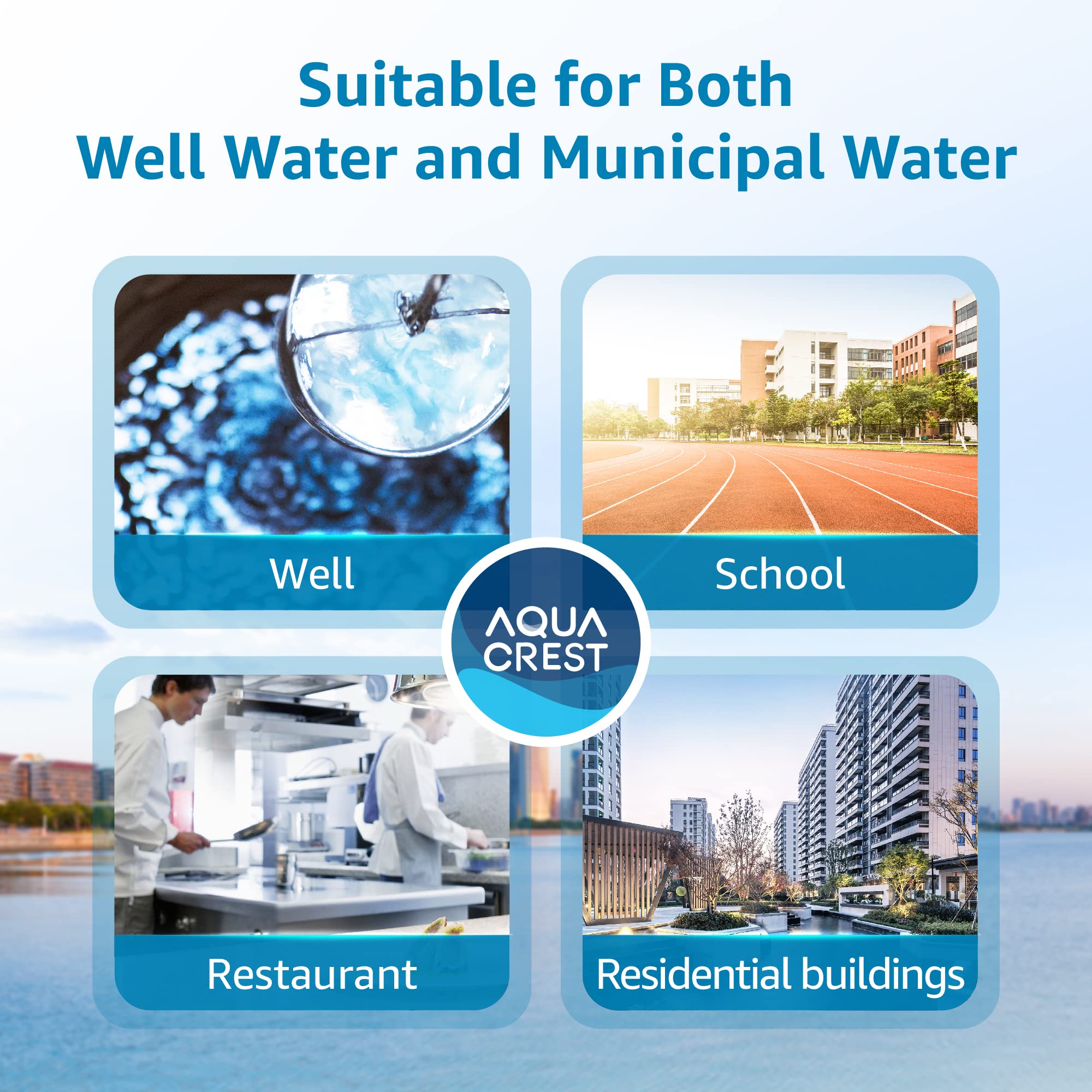 Ideal for well and tap water use in residential homes.