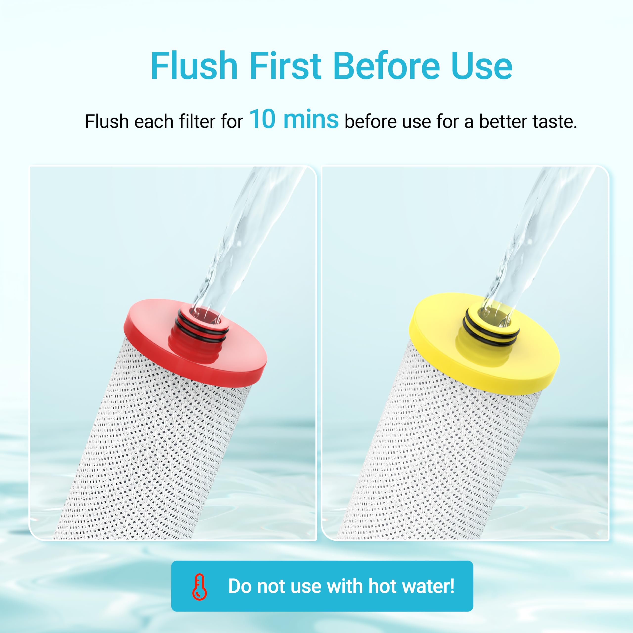 Aqua Crest WF52-R flush-before-use for best taste.