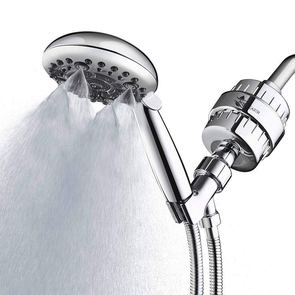 Aqua Earth high-output filter maintains strong shower water pressure