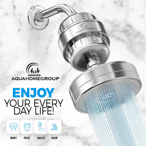AquaHomeGroup vitamin C cartridge detail highlighting enriched water experience