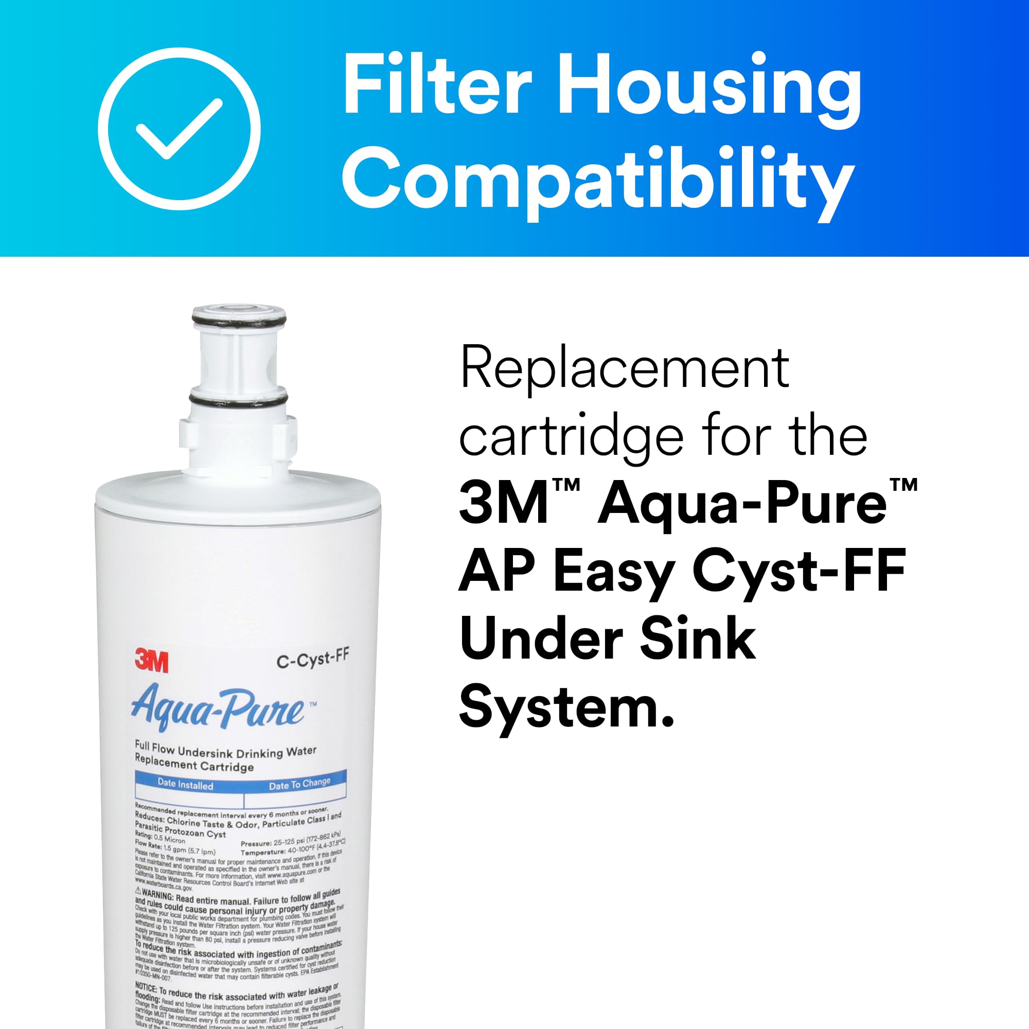 Aqua-Pure AP Easy C-Cyst-FF sanitary quick-change design for easy cartridge swaps