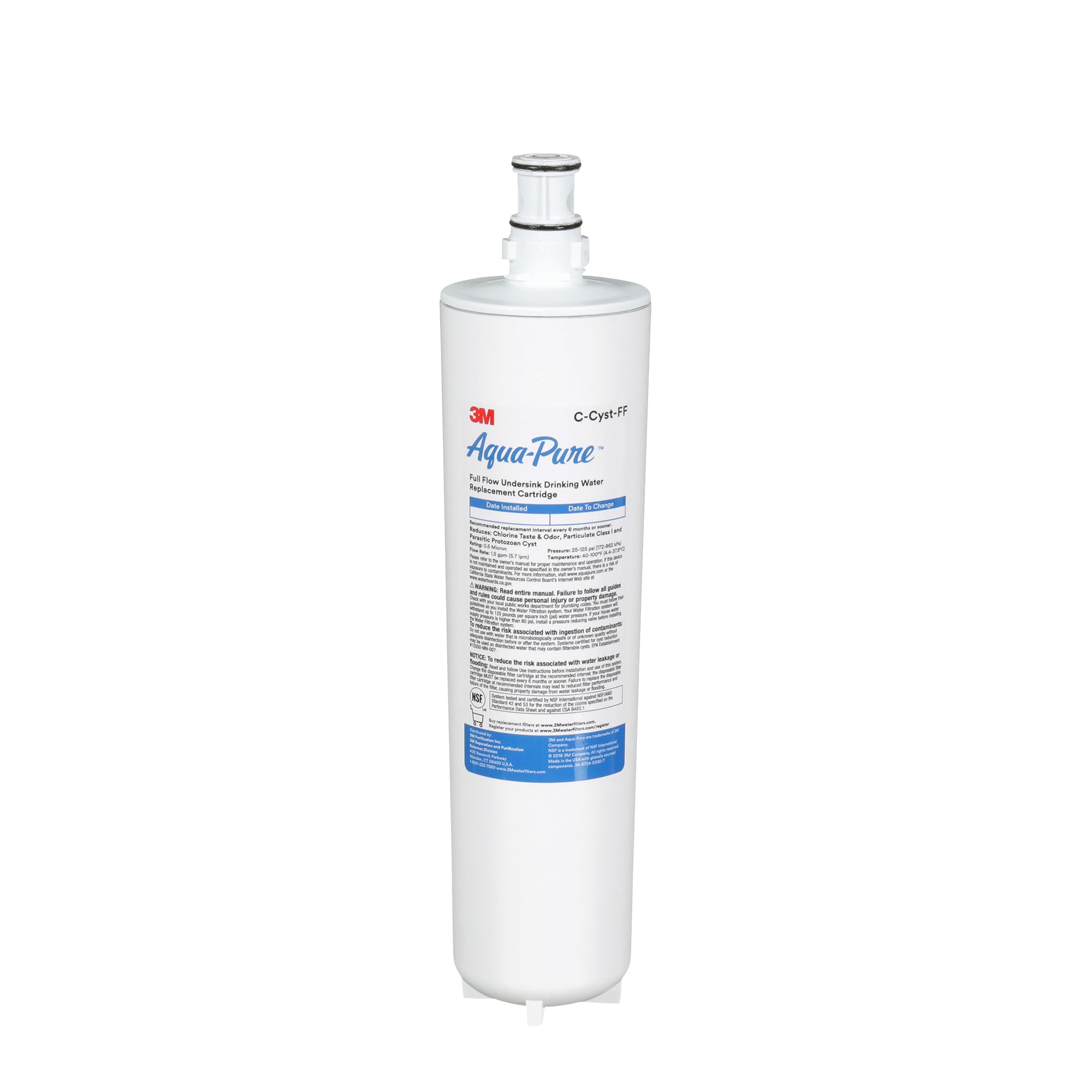 Aqua-Pure AP Easy C-Cyst-FF under-sink replacement cartridge reduces chlorine for better-tasting water
