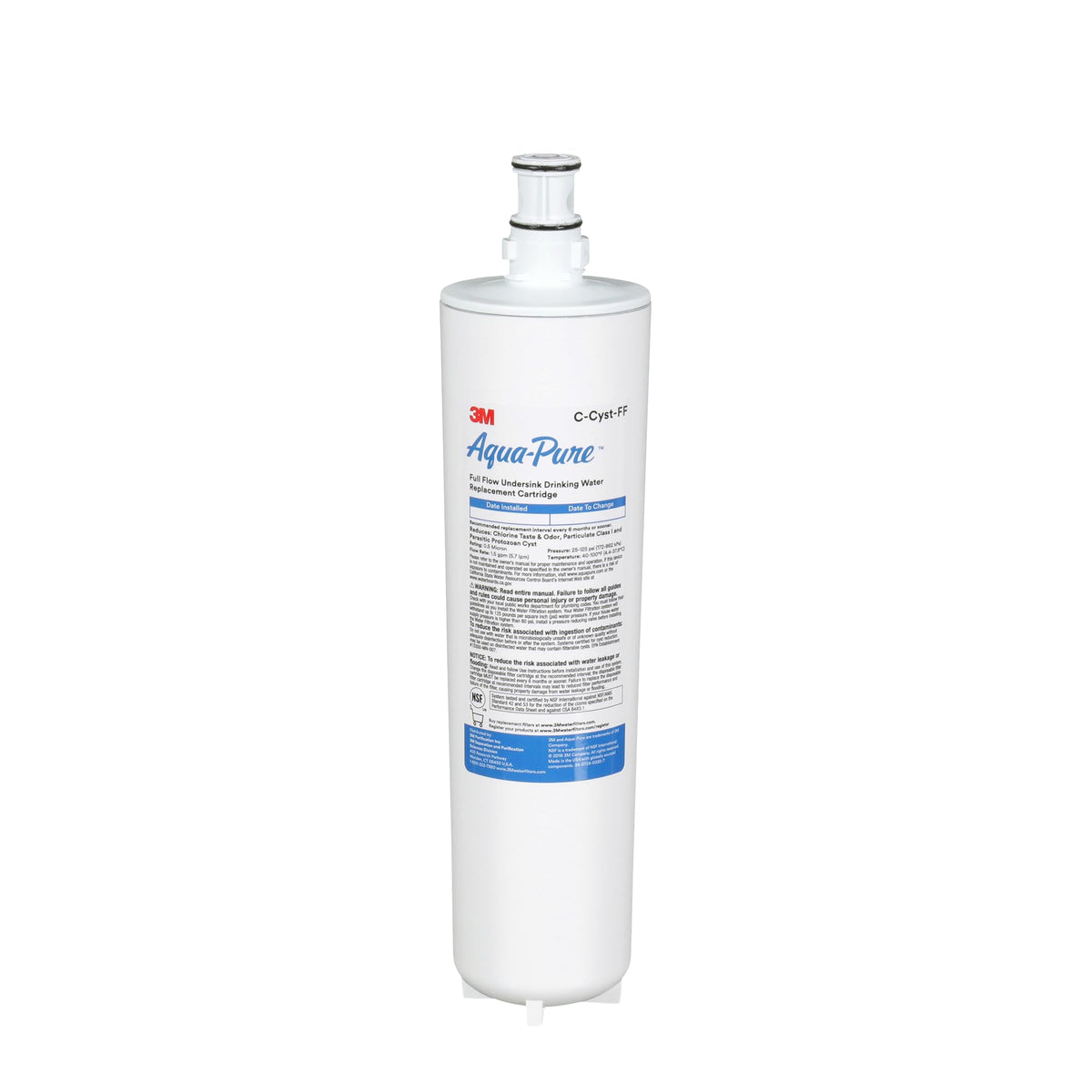 Aqua-Pure AP Easy C-Cyst-FF under-sink replacement cartridge reduces chlorine for better-tasting water