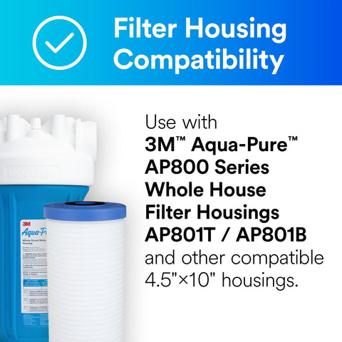 AP810 reduces sediment to 5 microns for clearer water and pipe protection.