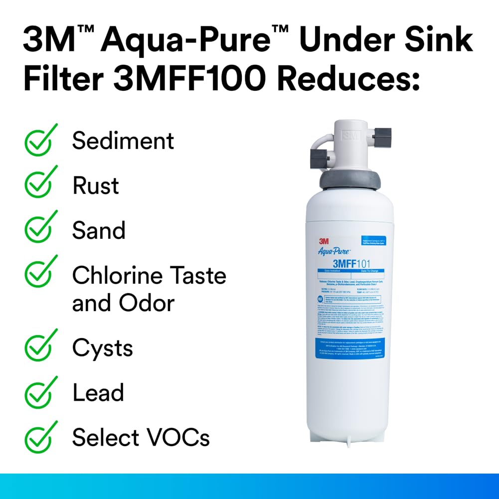 Aqua-Pure FF101 filters microplastics for cleaner-tasting water.