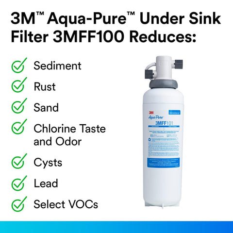 Aqua-Pure FF101 filters microplastics for cleaner-tasting water.