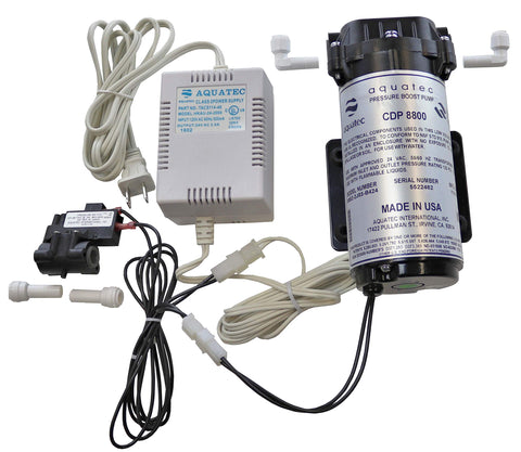 Aquatec 8800 booster pump kit with sturdy base plate for RO systems