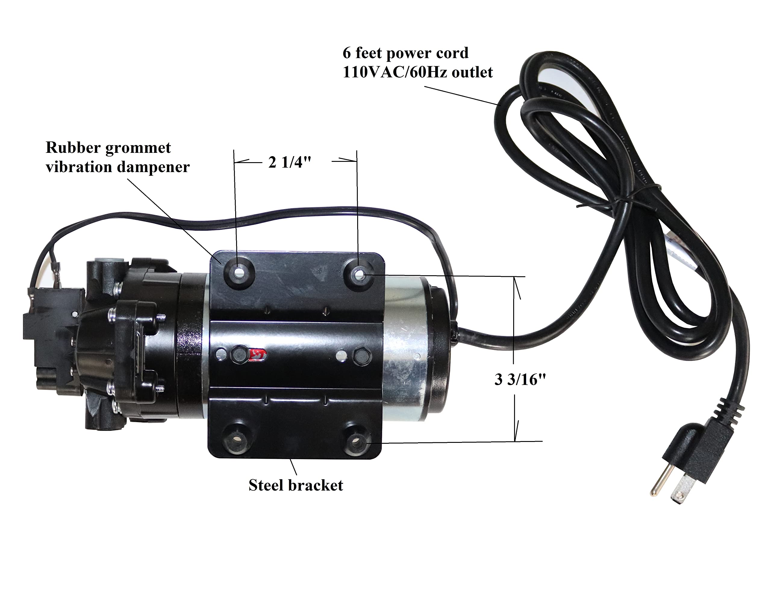 Aqua Tec delivery pump with cord and label ready for plug-in installation