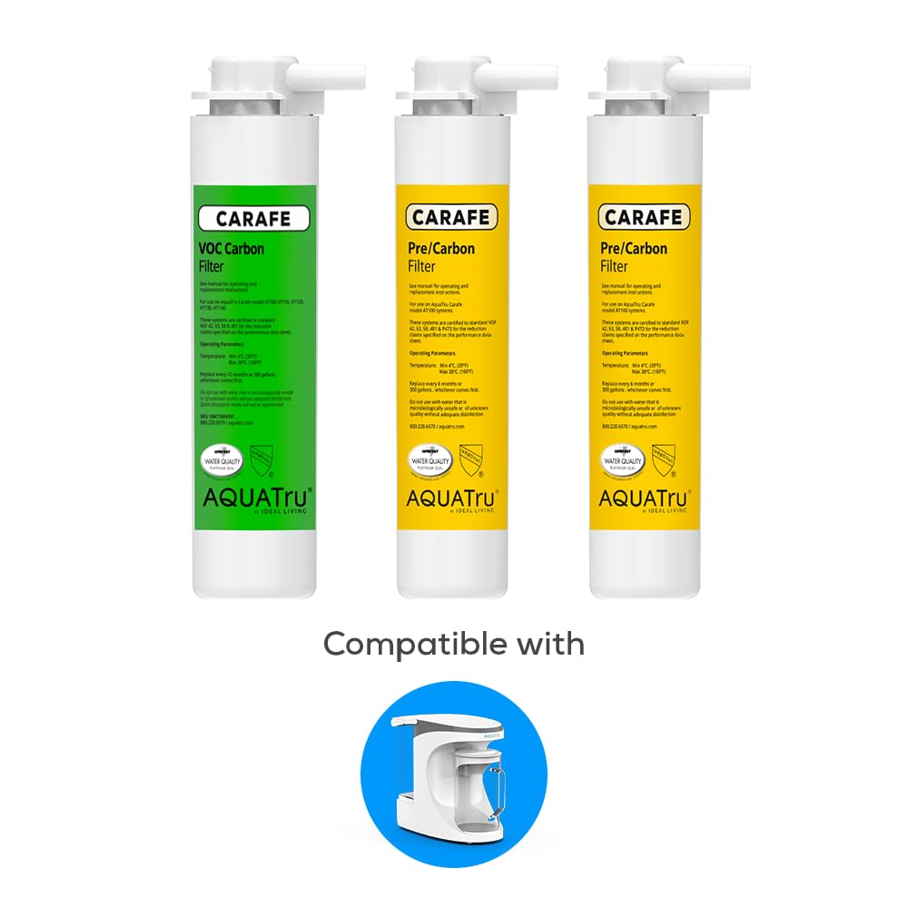 AQUA TRU stage 1–2 pre-filter and carbon filter for AquaTru